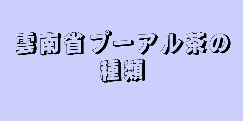 雲南省プーアル茶の種類