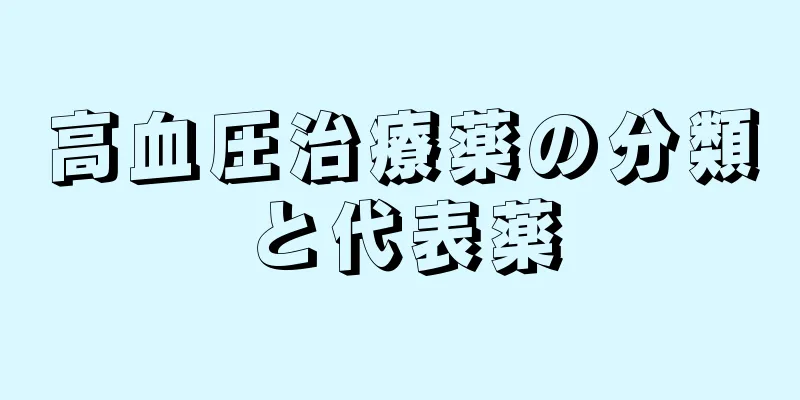 高血圧治療薬の分類と代表薬