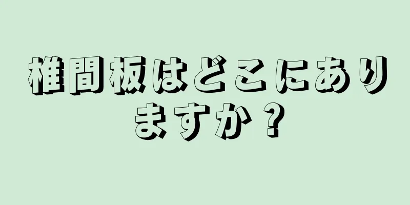 椎間板はどこにありますか？