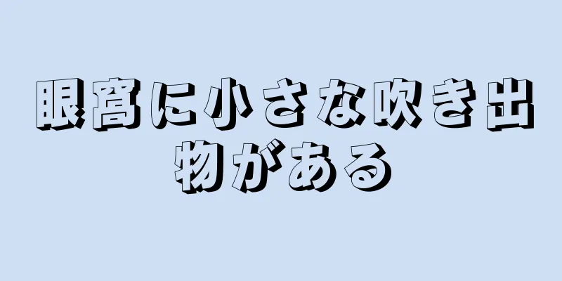 眼窩に小さな吹き出物がある