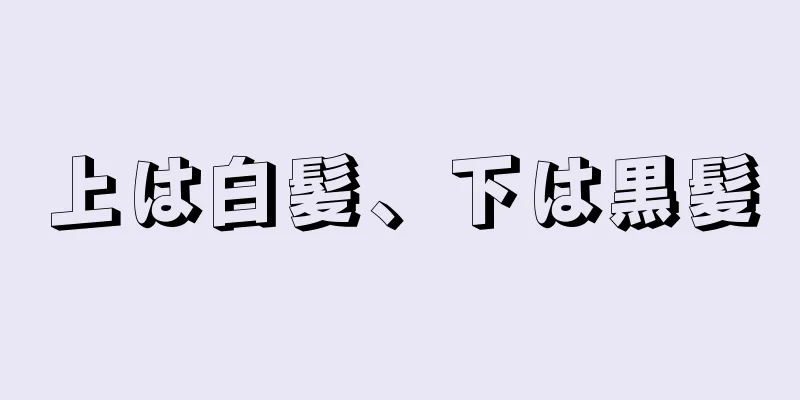 上は白髪、下は黒髪