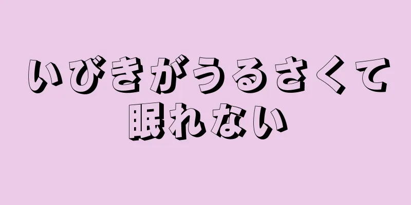 いびきがうるさくて眠れない