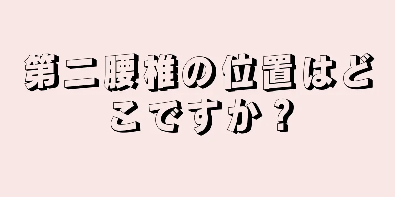 第二腰椎の位置はどこですか？