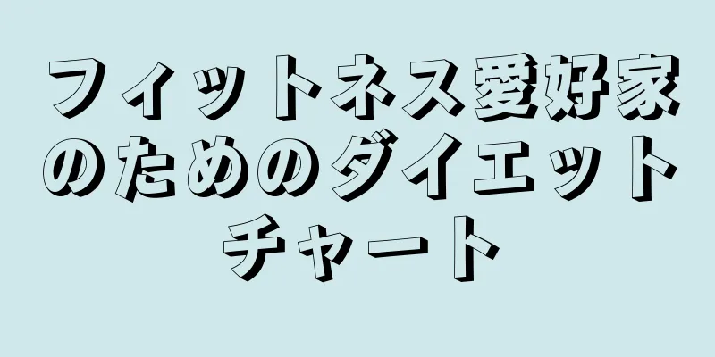 フィットネス愛好家のためのダイエットチャート