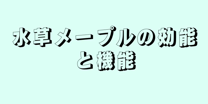 水草メープルの効能と機能