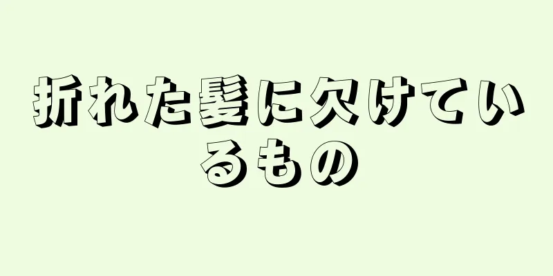 折れた髪に欠けているもの