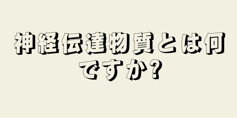 神経伝達物質とは何ですか?