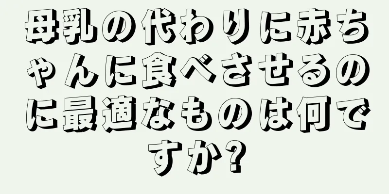 母乳の代わりに赤ちゃんに食べさせるのに最適なものは何ですか?