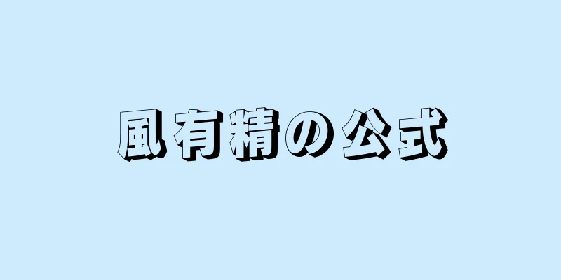 風有精の公式