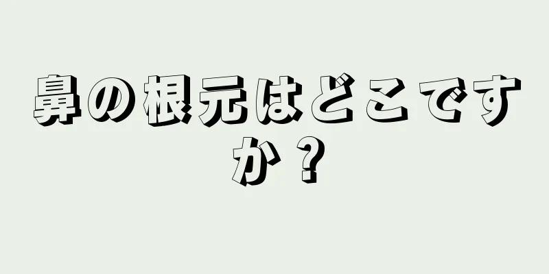 鼻の根元はどこですか？