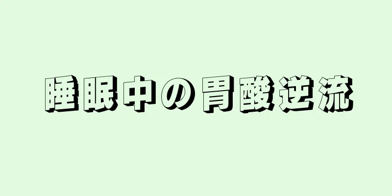 睡眠中の胃酸逆流