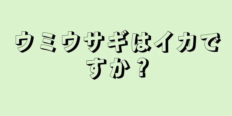 ウミウサギはイカですか？