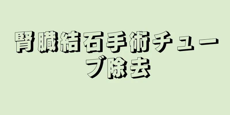 腎臓結石手術チューブ除去