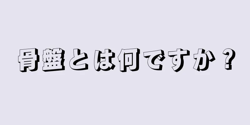 骨盤とは何ですか？