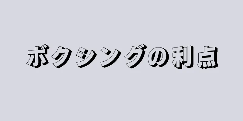 ボクシングの利点