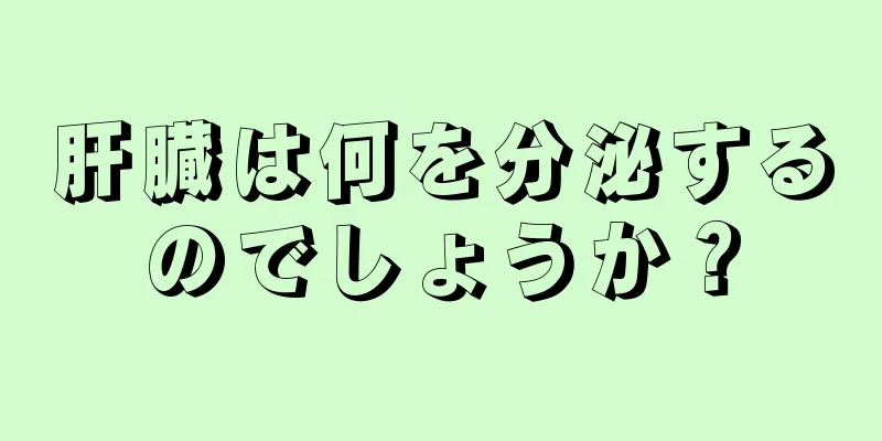 肝臓は何を分泌するのでしょうか？