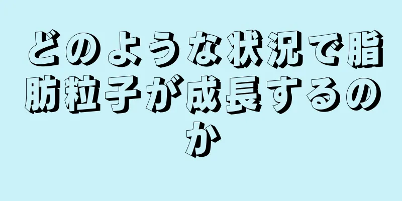 どのような状況で脂肪粒子が成長するのか