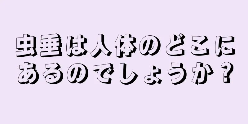 虫垂は人体のどこにあるのでしょうか？