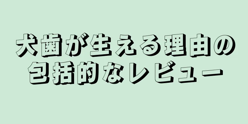 犬歯が生える理由の包括的なレビュー