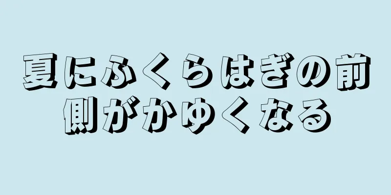 夏にふくらはぎの前側がかゆくなる