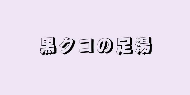 黒クコの足湯