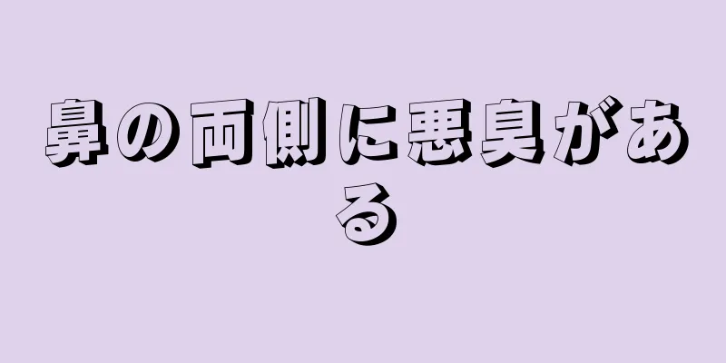 鼻の両側に悪臭がある