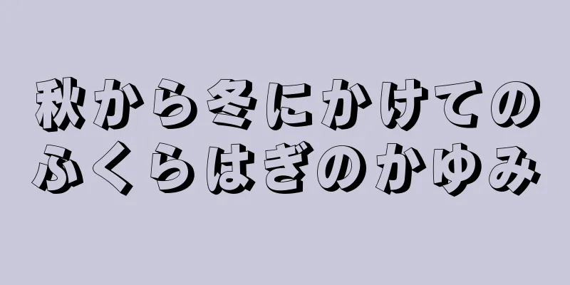 秋から冬にかけてのふくらはぎのかゆみ