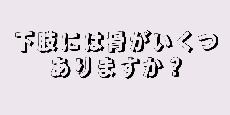 下肢には骨がいくつありますか？