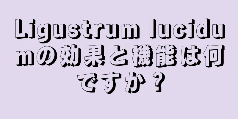 Ligustrum lucidumの効果と機能は何ですか？