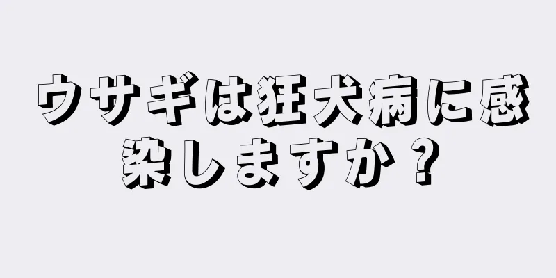 ウサギは狂犬病に感染しますか？