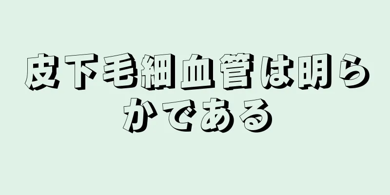 皮下毛細血管は明らかである