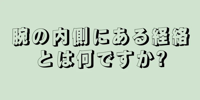 腕の内側にある経絡とは何ですか?