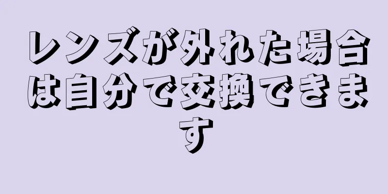 レンズが外れた場合は自分で交換できます