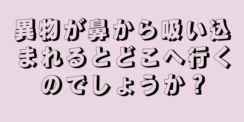 異物が鼻から吸い込まれるとどこへ行くのでしょうか？