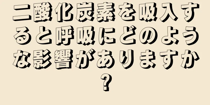 二酸化炭素を吸入すると呼吸にどのような影響がありますか?