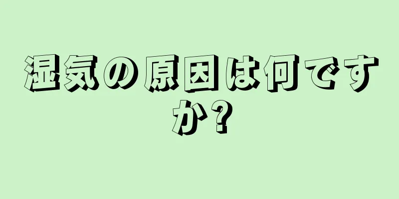 湿気の原因は何ですか?