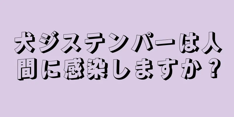 犬ジステンパーは人間に感染しますか？