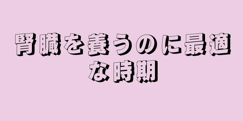 腎臓を養うのに最適な時期