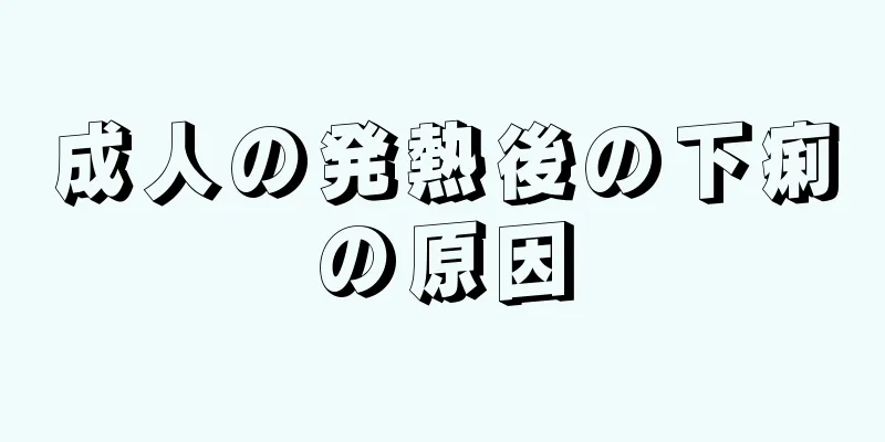 成人の発熱後の下痢の原因