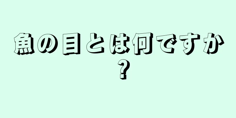 魚の目とは何ですか？