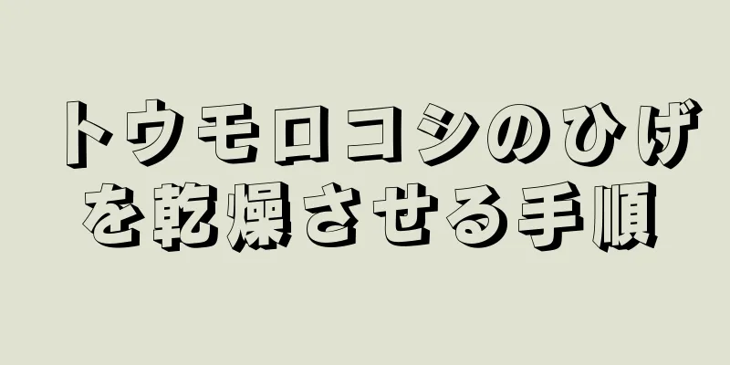 トウモロコシのひげを乾燥させる手順