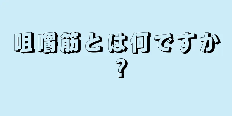 咀嚼筋とは何ですか？