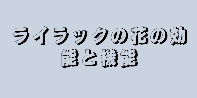 ライラックの花の効能と機能