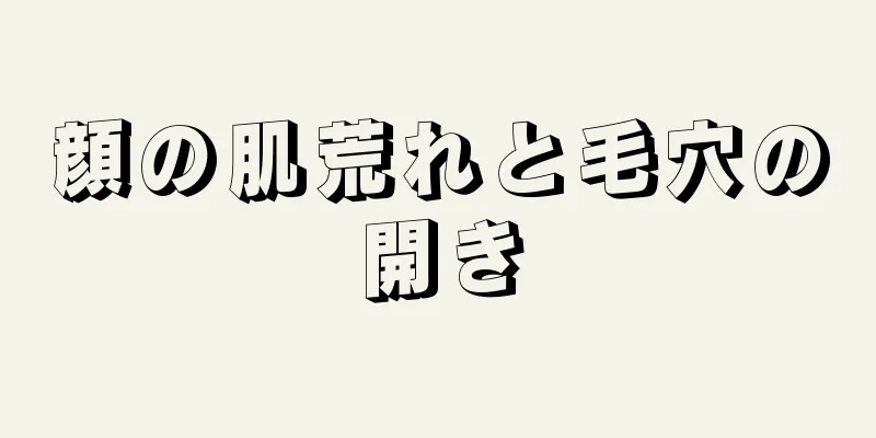 顔の肌荒れと毛穴の開き