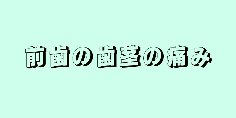 前歯の歯茎の痛み