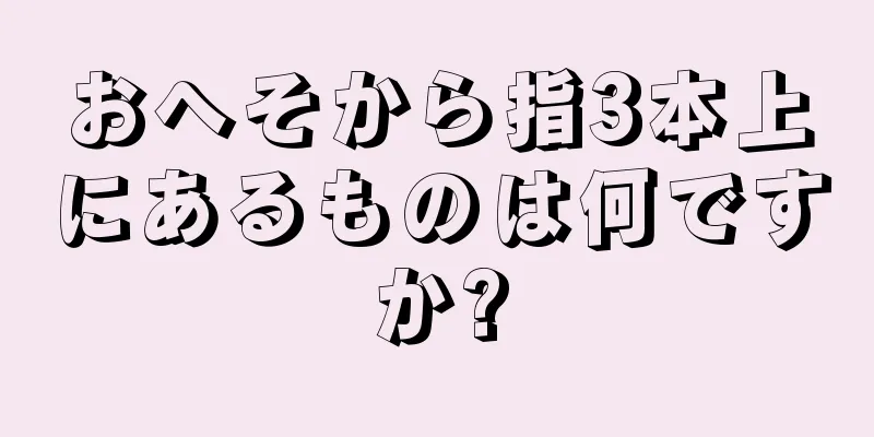 おへそから指3本上にあるものは何ですか?