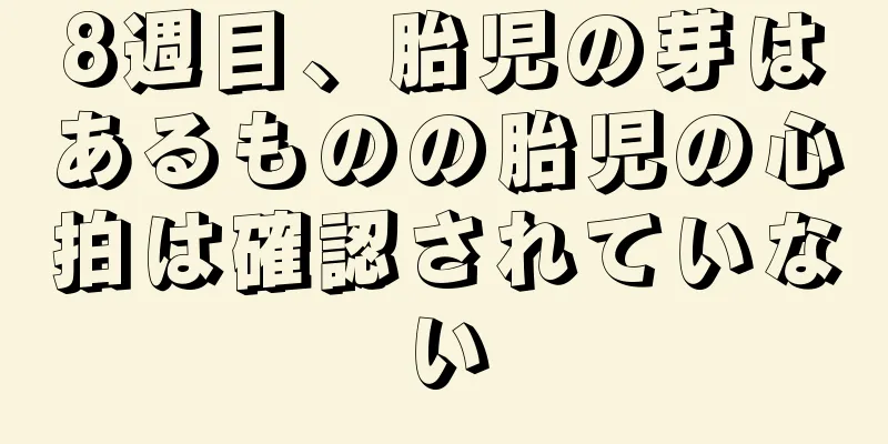 8週目、胎児の芽はあるものの胎児の心拍は確認されていない