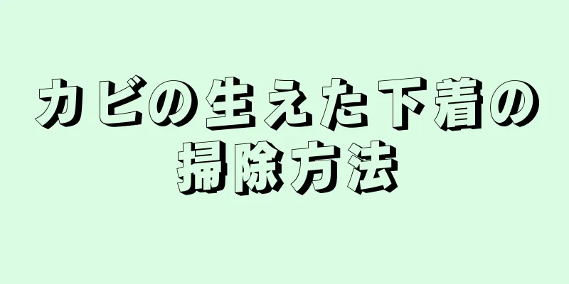 カビの生えた下着の掃除方法