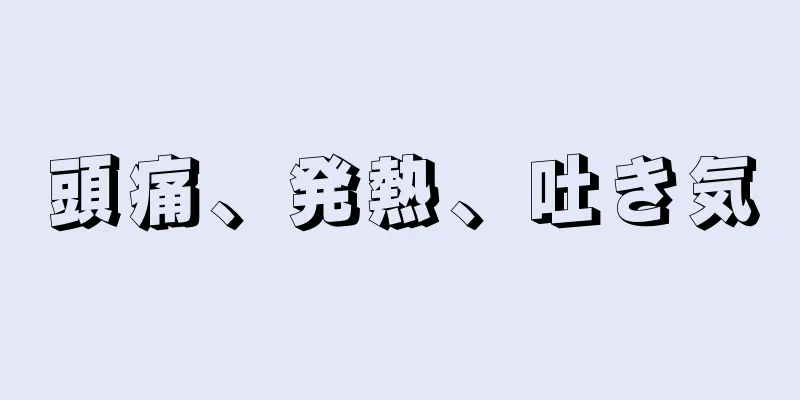 頭痛、発熱、吐き気