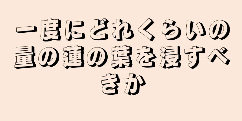 一度にどれくらいの量の蓮の葉を浸すべきか